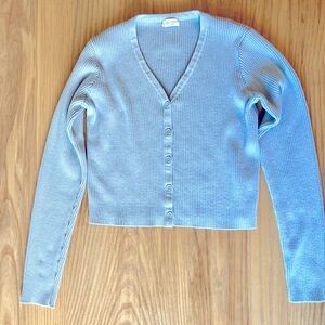 Brandy Melville S soft green cropped cardigan